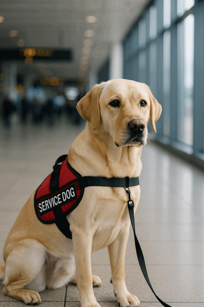 Service Dog at the airport