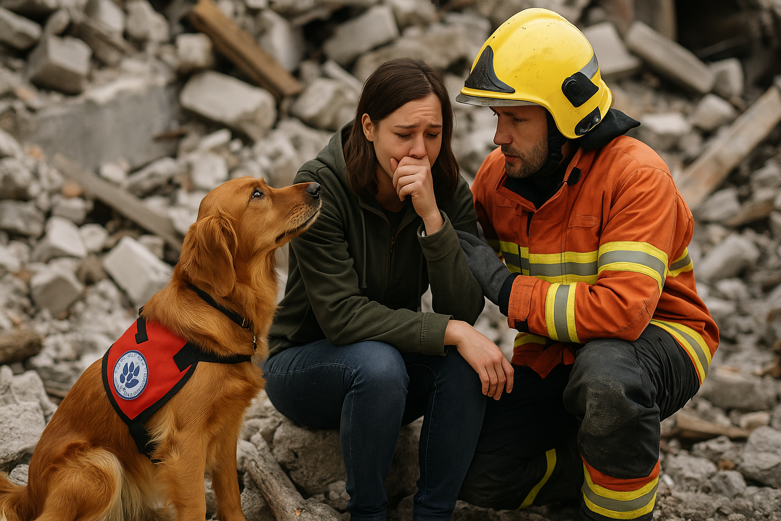 Therapy Dog in a Disaster Zone
